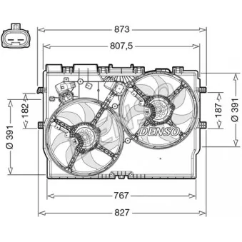 Ventilateur, refroidissement du moteur DENSO DER09310