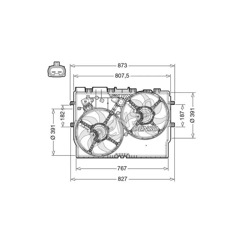 Ventilateur, refroidissement du moteur DENSO DER09310