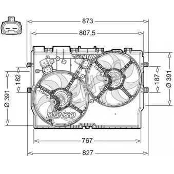 Ventilateur, refroidissement du moteur DENSO DER09311
