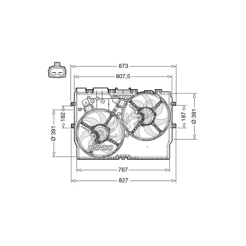 Ventilateur, refroidissement du moteur DENSO DER09311