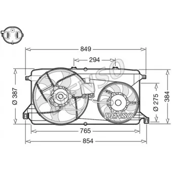 Ventilateur, refroidissement du moteur DENSO