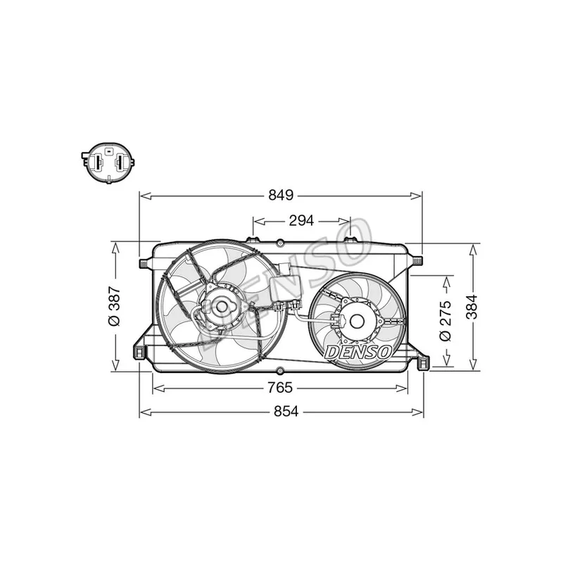 Ventilateur, refroidissement du moteur DENSO DER10009