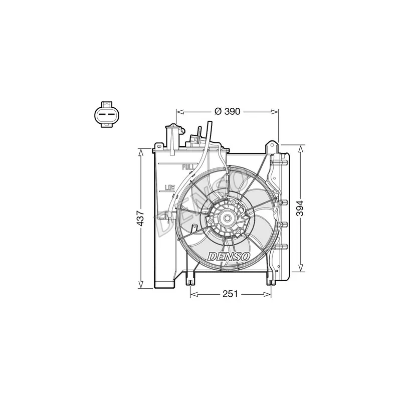 Ventilateur, refroidissement du moteur DENSO DER21023