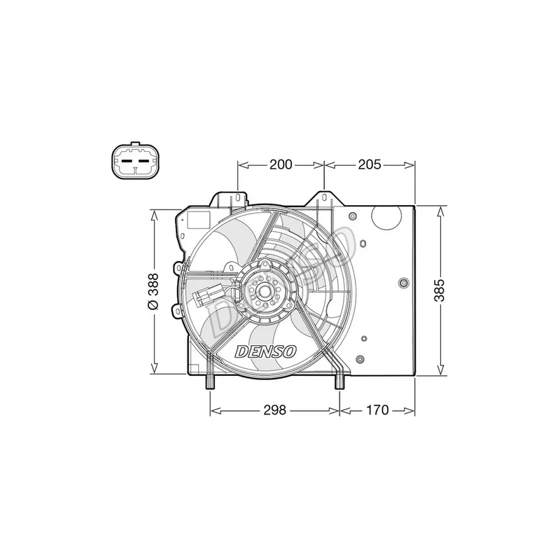Ventilateur, refroidissement du moteur DENSO DER21024