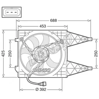 Ventilateur, refroidissement du moteur DENSO DER32015