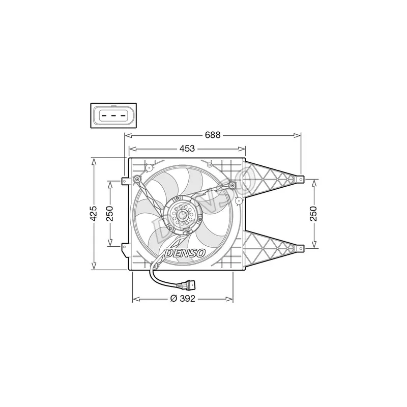Ventilateur, refroidissement du moteur DENSO DER32015