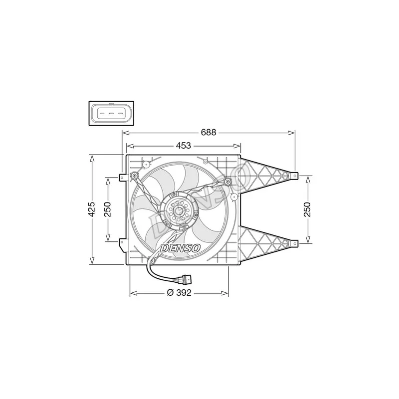 Ventilateur, refroidissement du moteur DENSO DER32016