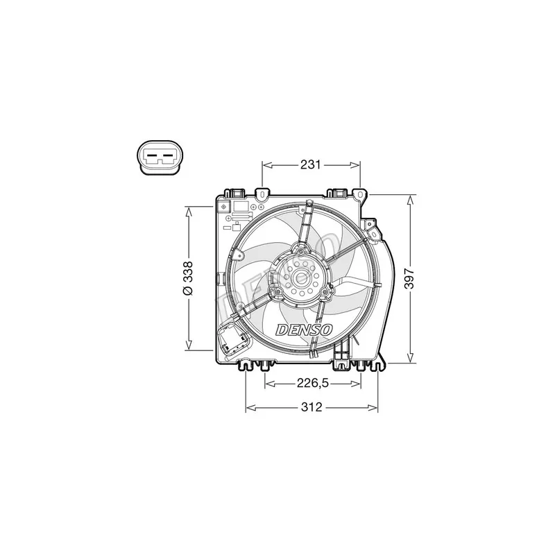 Ventilateur, refroidissement du moteur DENSO DER46002