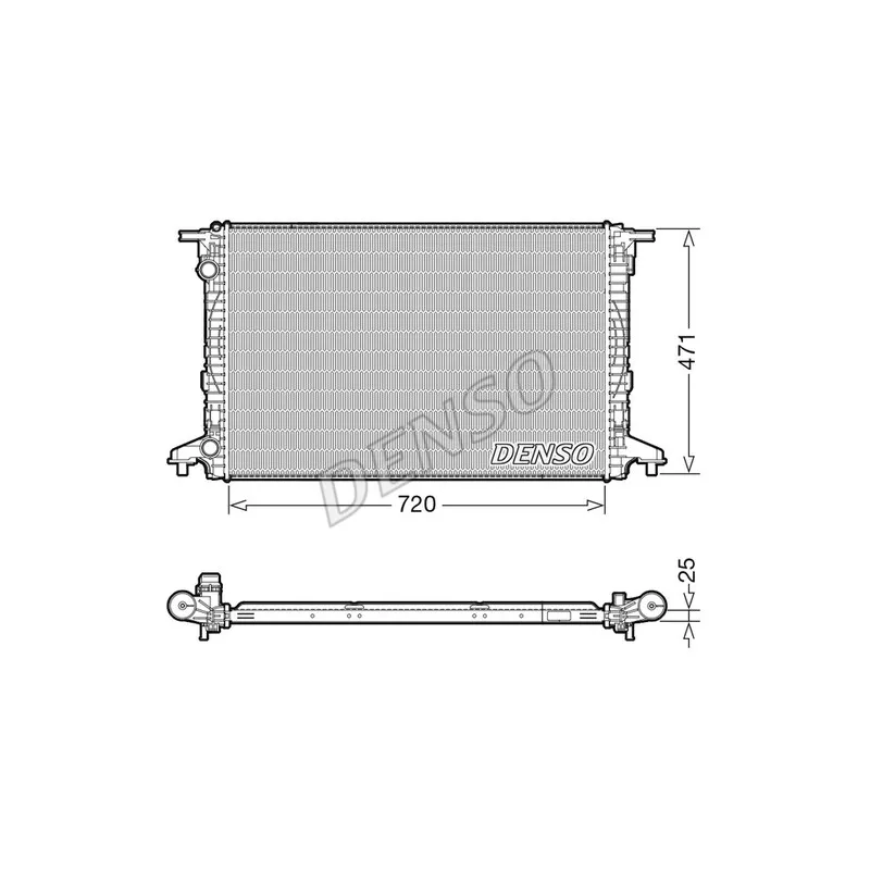 Radiateur, refroidissement du moteur DENSO DRM02043