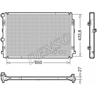 Radiateur, refroidissement du moteur DENSO DRM02044