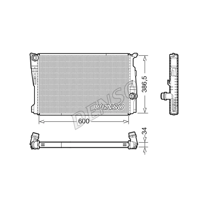 Radiateur, refroidissement du moteur DENSO DRM05122