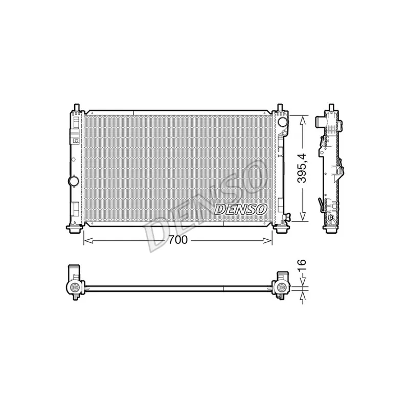 Radiateur, refroidissement du moteur DENSO DRM06039