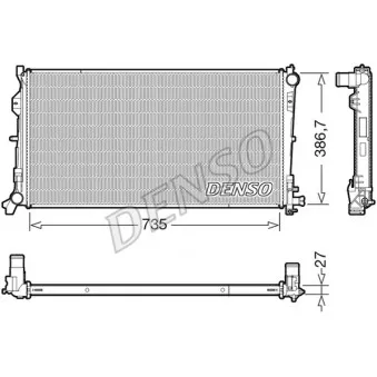 Radiateur, refroidissement du moteur DENSO DRM06040
