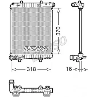Radiateur, refroidissement du moteur DENSO DRM07062
