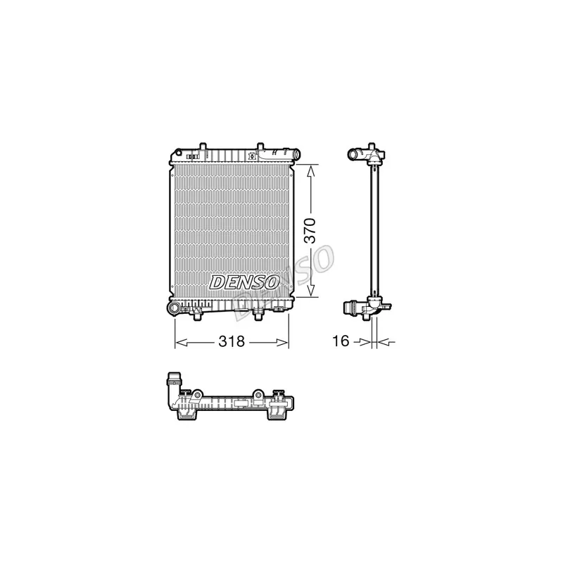 Radiateur, refroidissement du moteur DENSO DRM07062
