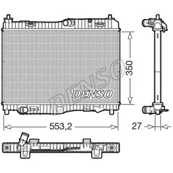 Radiateur, refroidissement du moteur DENSO DRM10116