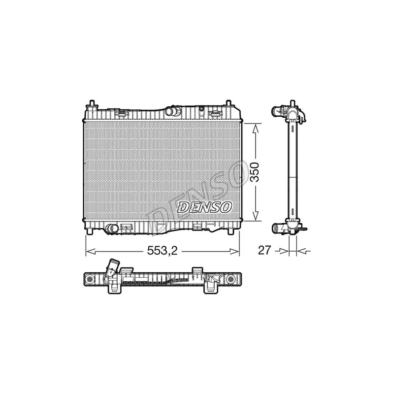 Radiateur, refroidissement du moteur DENSO DRM10116