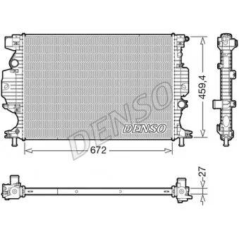 Radiateur, refroidissement du moteur DENSO DRM10120