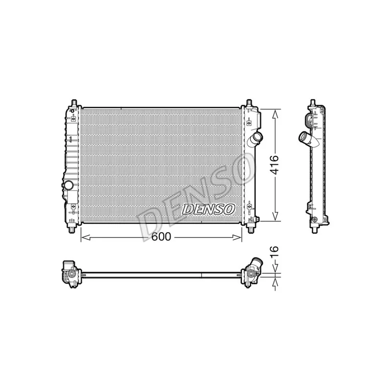 Radiateur, refroidissement du moteur DENSO DRM15015