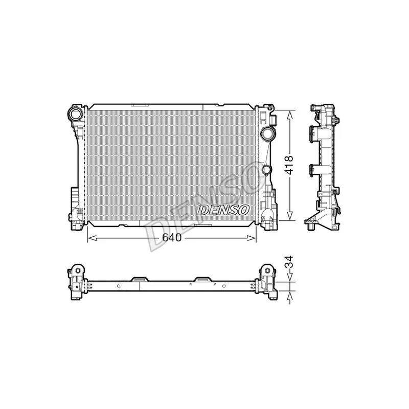 Radiateur, refroidissement du moteur DENSO DRM17115