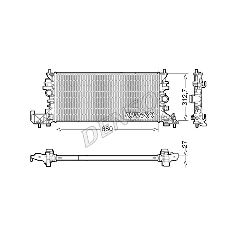 Radiateur, refroidissement du moteur DENSO DRM20118