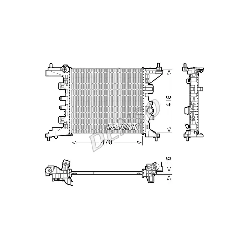 Radiateur, refroidissement du moteur DENSO DRM20121
