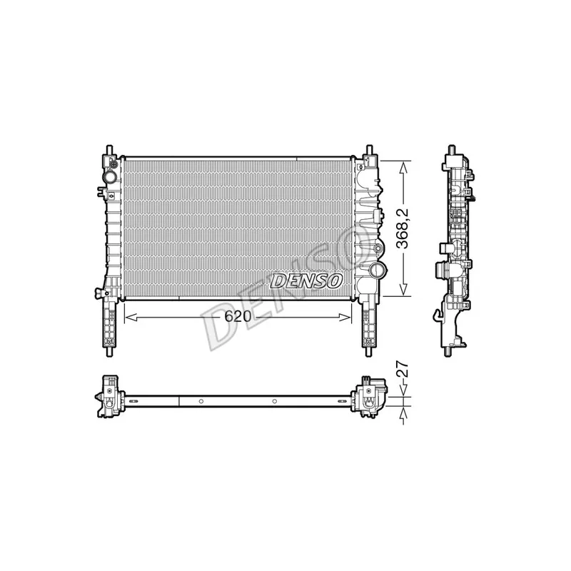 Radiateur, refroidissement du moteur DENSO DRM20122