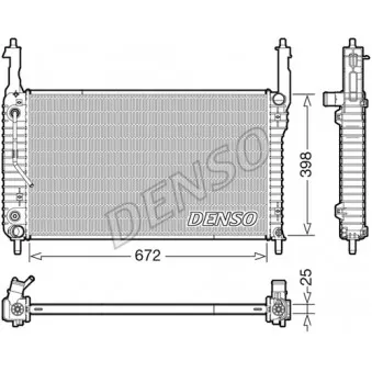 Radiateur, refroidissement du moteur DENSO DRM20123