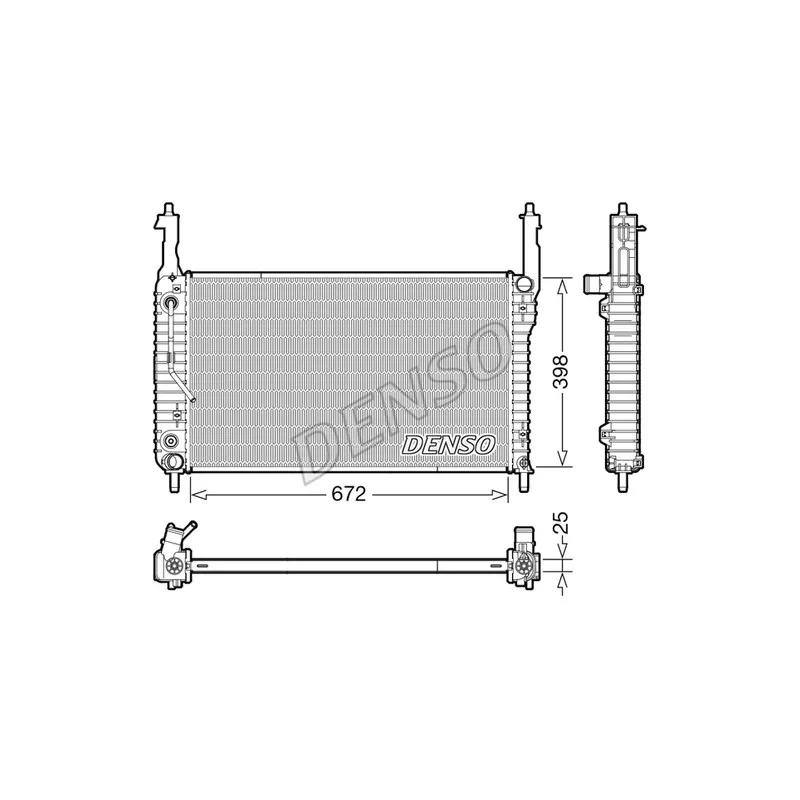 Radiateur, refroidissement du moteur DENSO DRM20123