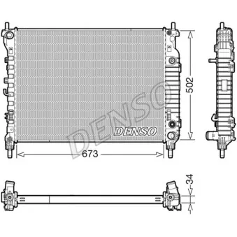 Radiateur, refroidissement du moteur DENSO DRM20124