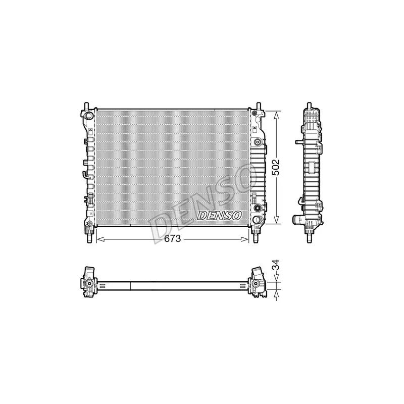 Radiateur, refroidissement du moteur DENSO DRM20124