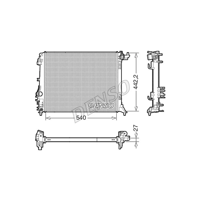 Radiateur, refroidissement du moteur DENSO DRM23114
