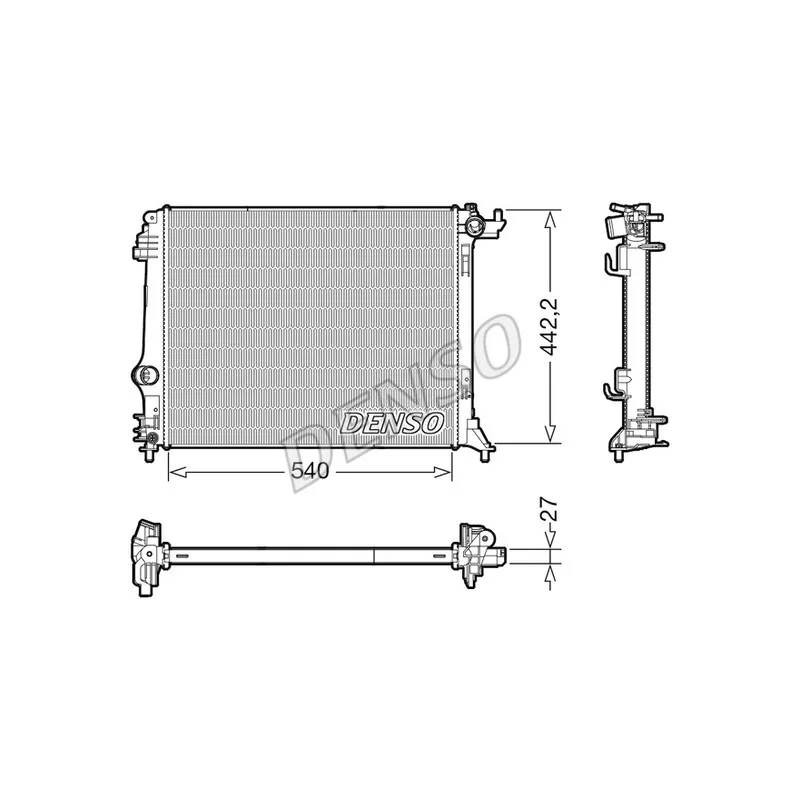 Radiateur, refroidissement du moteur DENSO DRM23115