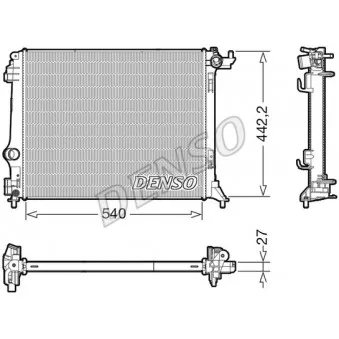 Radiateur, refroidissement du moteur DENSO DRM23116