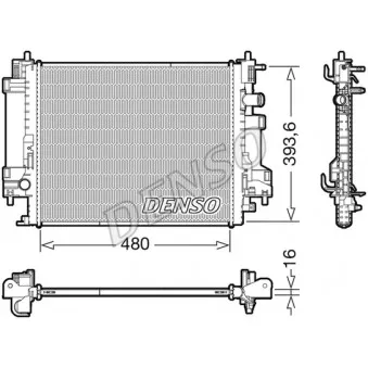 Radiateur, refroidissement du moteur DENSO DRM23117