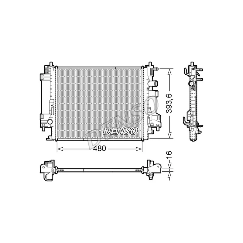 Radiateur, refroidissement du moteur DENSO DRM23117