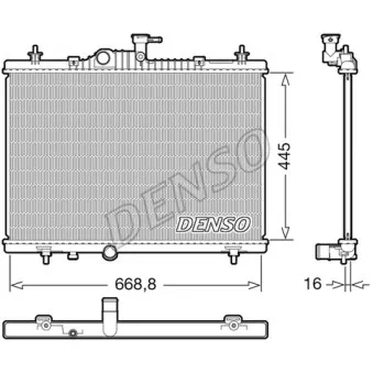 Radiateur, refroidissement du moteur DENSO DRM23118