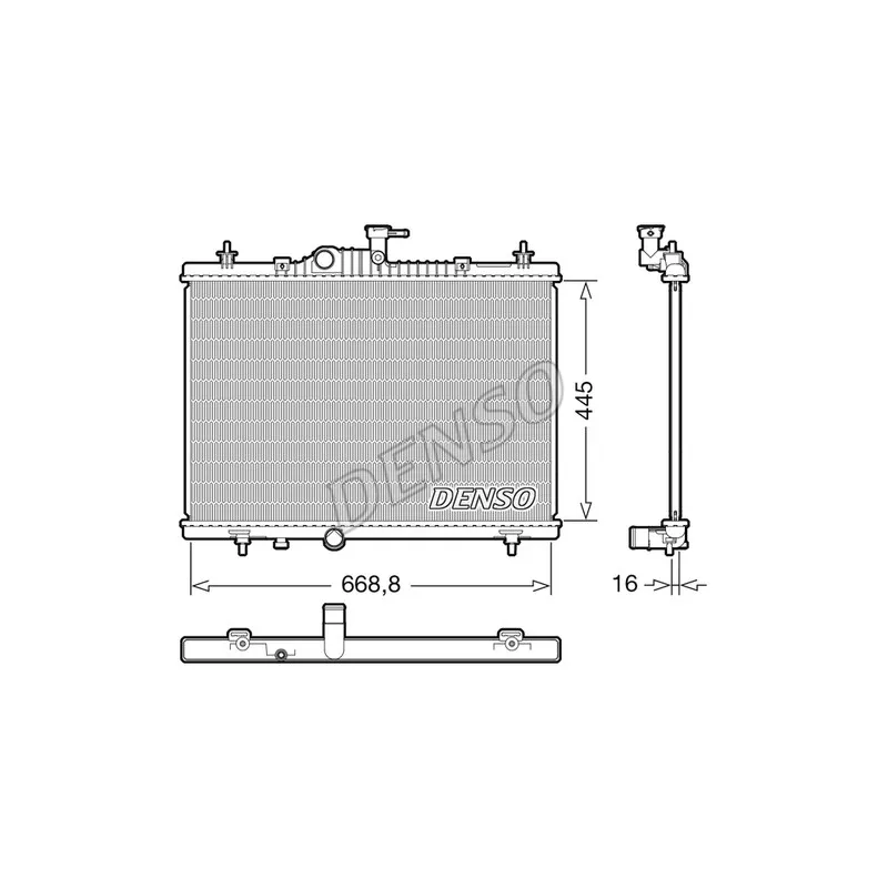 Radiateur, refroidissement du moteur DENSO DRM23118