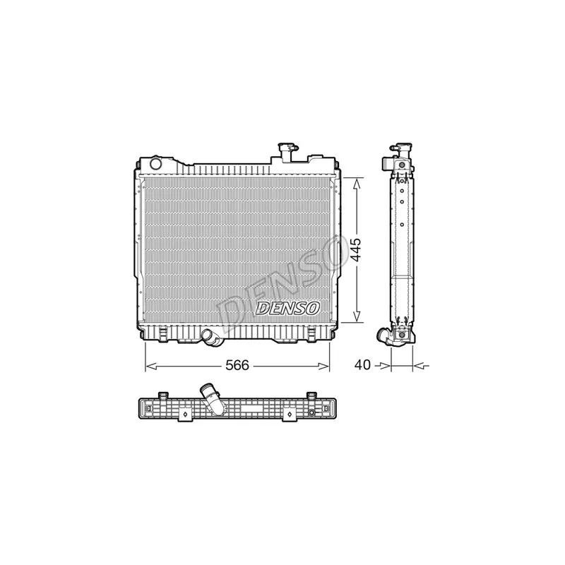 Radiateur, refroidissement du moteur DENSO DRM23119