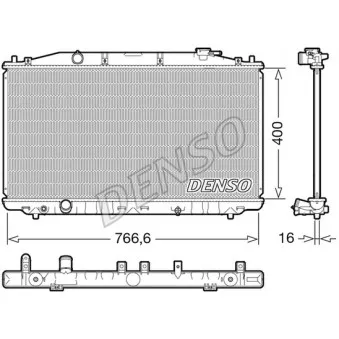 Radiateur, refroidissement du moteur DENSO DRM40051