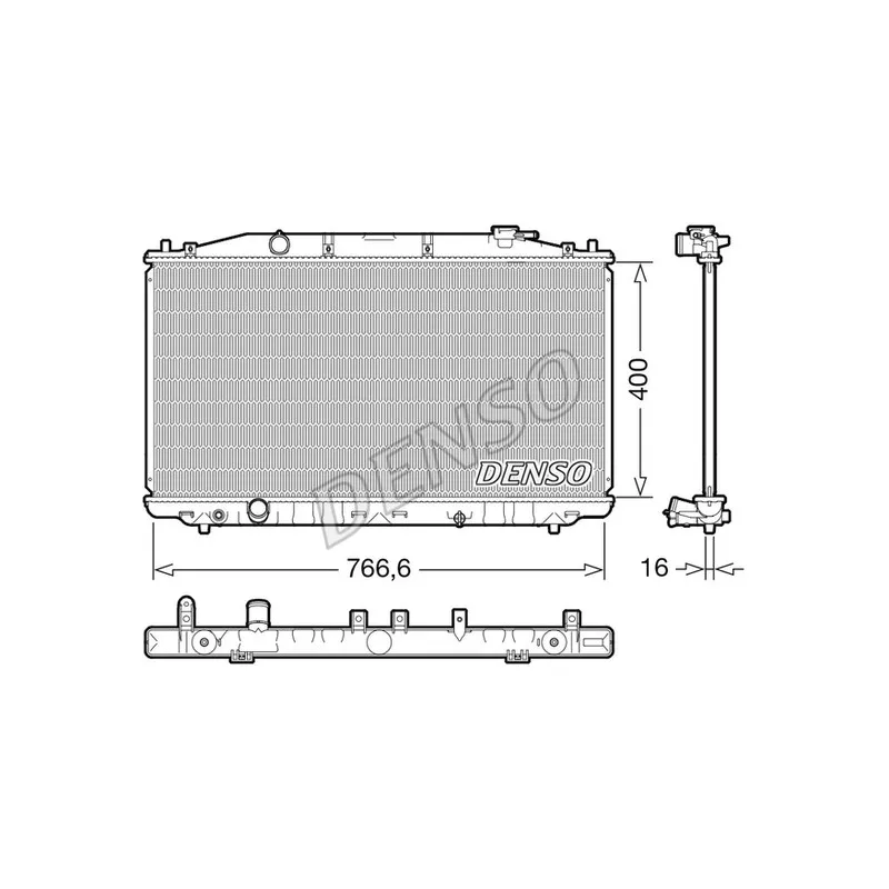 Radiateur, refroidissement du moteur DENSO DRM40051
