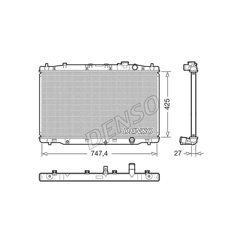 Radiateur, refroidissement du moteur DENSO DRM40052