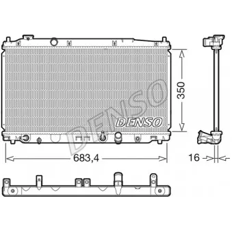Radiateur, refroidissement du moteur DENSO DRM40053