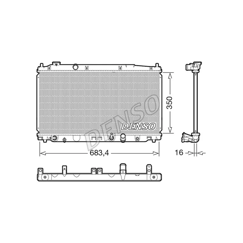 Radiateur, refroidissement du moteur DENSO DRM40053