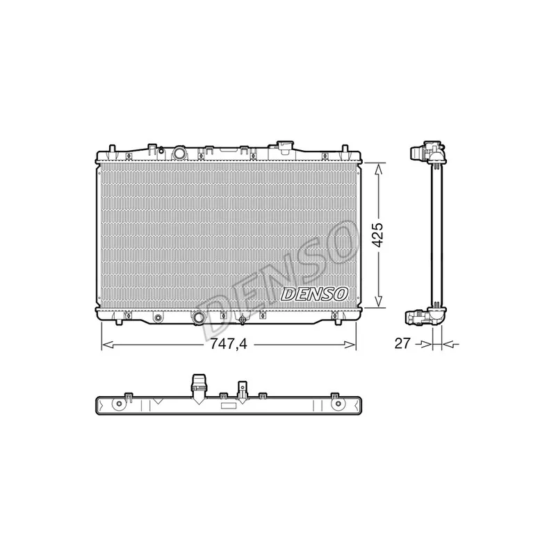 Radiateur, refroidissement du moteur DENSO DRM40054