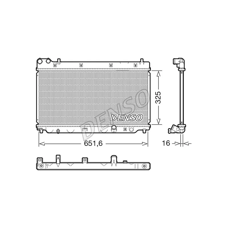 Radiateur, refroidissement du moteur DENSO DRM40055