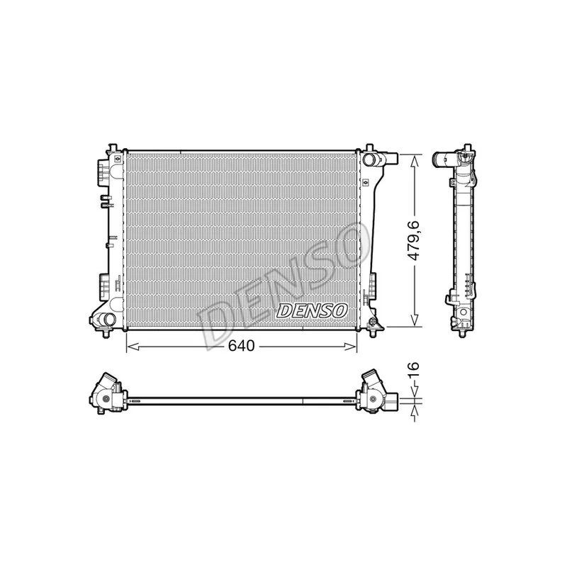 Radiateur, refroidissement du moteur DENSO DRM41019