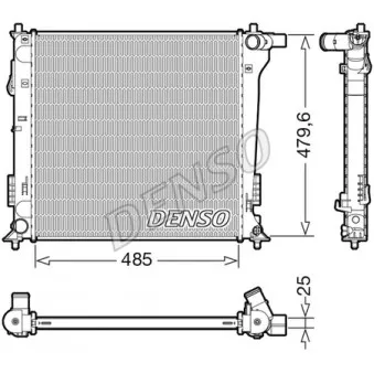 Radiateur, refroidissement du moteur DENSO DRM41020