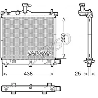 Radiateur, refroidissement du moteur DENSO DRM41021