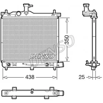 Radiateur, refroidissement du moteur DENSO DRM41023